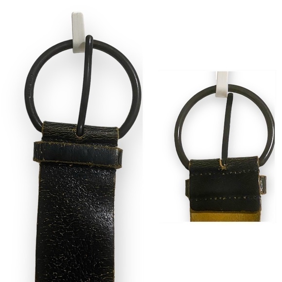 Miu Miu Brown Belt, Distressed Leather, Wide, Large Buckle, Size 95/38 main image 10